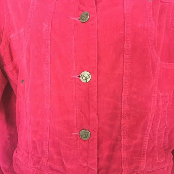 Fox Corduroy Jacket, Size Large, Magenta EUC E1 - Picture 6 of 7
